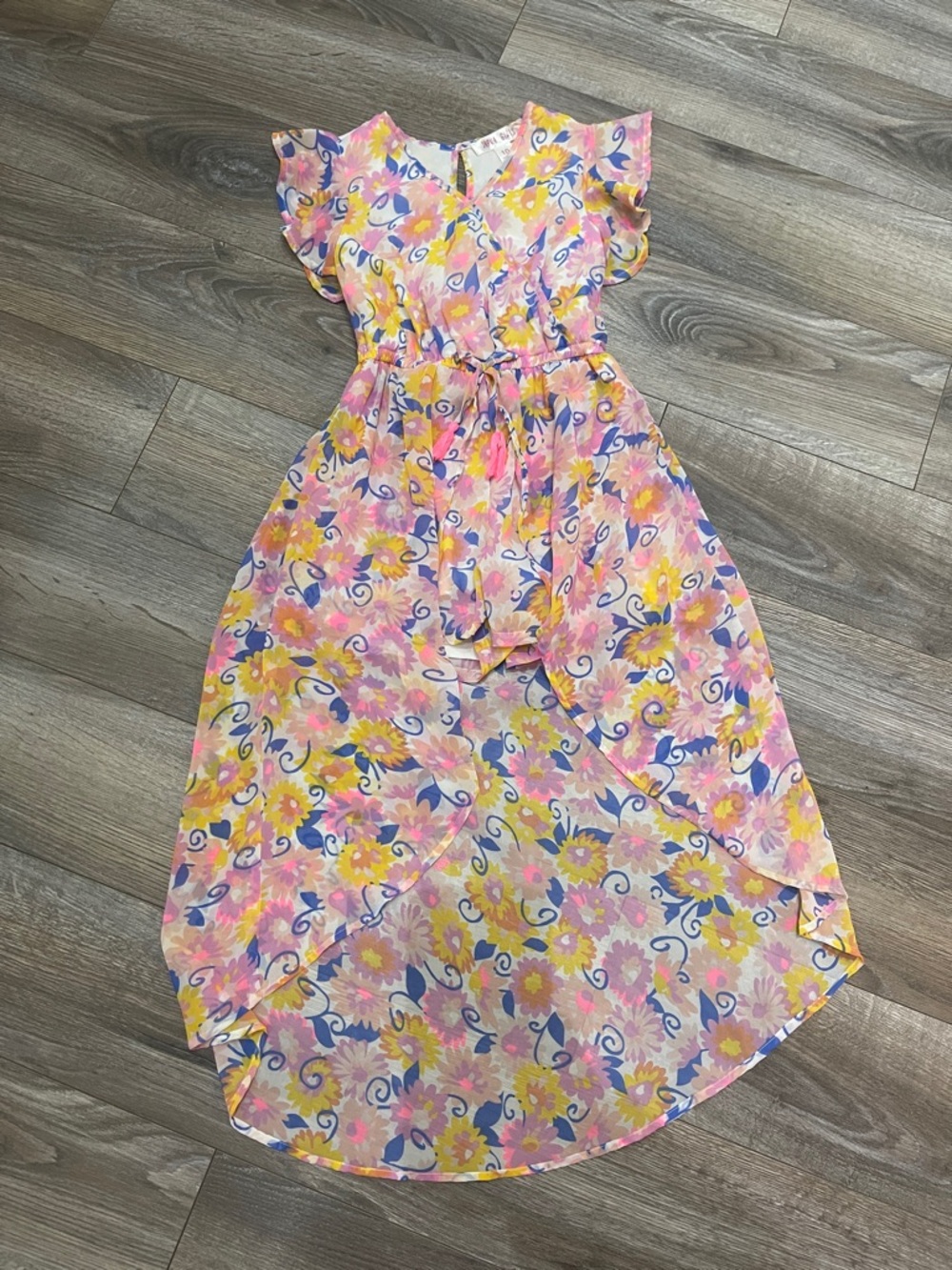 $10 w/ min $20 spend Girls Floral Skort Dress Size 10 High Low